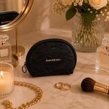 4pcs Lace Mesh Makeup Bag Set, Portable Travel Breathable Cosmetic Bag Toiletry Bag Makeup Wallet Storage Bag, Suitable For Home Travel Accessories - Black - View 10