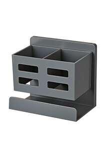 Wall-Mounted Bathroom Storage Organizer Rack, Multi-Compartment Comb Holder, No-Drill Installation, Waterproof And Rust-Resistant Metal Structure, Drainage Slot Space-Saving Design, Perfect For Storing Combs, Brushes, Cosmetics And Bath Products, Ideal For Bathroom Vanity, Bedroom Closet, Home Daily Use For A Tidy And Organized Space - Multicolor - View 13
