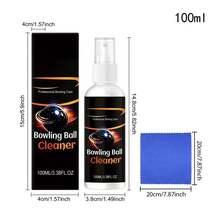 Bowling Ball Cleaner Kit Fast-Acting Portable With Towel 100ml Bowling Cleaning Spray With Towel For Daily Practice League - 1 - View 7