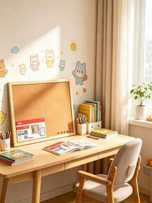 Wood Framed Cork Board, Durable Natural Pin Board, Easy Mount For Photos, Notes & Calendars, Wall Decor For Kids Bedroom, Study Desk, Office Dorm, Perfect For Students, Teachers & Office Workers To Organize Plans And Display Artworks - A - View 1