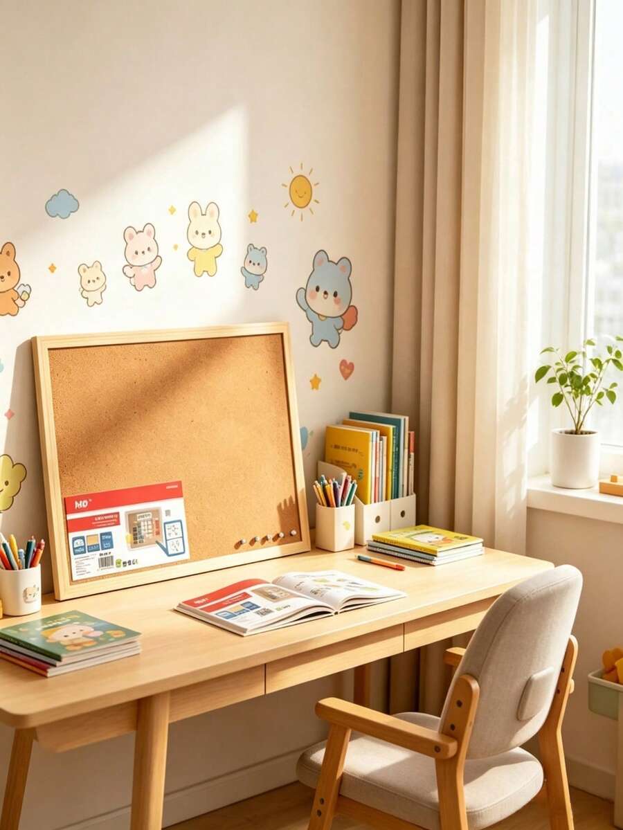 Wood Framed Cork Board, Durable Natural Pin Board, Easy Mount For Photos, Notes & Calendars, Wall Decor For Kids Bedroom, Study Desk, Office Dorm, Perfect For Students, Teachers & Office Workers To Organize Plans And Display Artworks - A - View 1