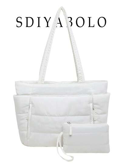 Bolso de mano para mujer, bolso ligero y esponjoso, adecuado para viajes, trabajo, playa, gimnasio, compras
