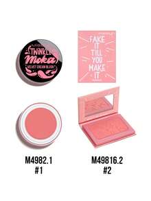 MISSLYN 2PCS Lip & Cheek Blush Set, Cream Blush & Powder Blush Duo, Soft Coral Pink Makeup, Rosy Peach Cheek Color, Smooth Blendable Texture, Fresh Flush Blush Look, Dewy & Soft Matte Finish, Lightweight Makeup For Daily Wear, Party & Y2K Beauty Gift - #1+#2 - View 8
