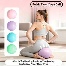Set Bola Pilates dan Pita Resistensi 8 Angka, Bola Kebugaran Kecil dengan Pita Resistensi Gaya Cincin, Cocok untuk Yoga, Latihan Otot Inti, dan Latihan Kebugaran di Rumah - A - View 4
