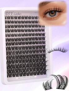 LIMEIKAI Natural Appearance Anime False Eyelash DIY Eyelash Extension Set -168 Clusters, 8-16mm Mixed Length Role Playing Styling, C-Shaped Curling - View 6