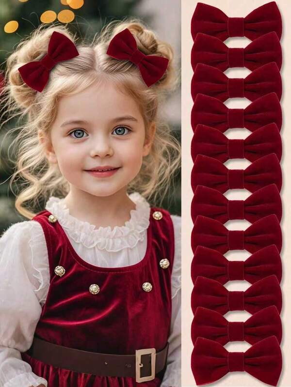 6/12pcs Red Small Bow Hair Clips, Versatile Casual Hair Clips, Suitable For Daily Wear, Perfect Gift Choice
