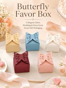 20pcs Butterfly Hollow Gift Boxes Party Favor Packaging Boxes - View 2