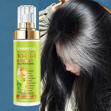 Champú de Hojas de romero y de sabina 10 EN 1,shampoo para la caida de cabello,rapunzel,Nutrición Capilar, Fortalecimiento del Cabello, Control de Aceite, Aporte de Volumen, Cuidado del Cuero Cabelludo, Duradero, Varios Usos, Elimina las Escamas Sueltas de Caspa,Limpia tu cabello semanalmente - Champú + Acondicionador - Ver 3