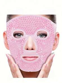 Reusable Cold Gel Eye Mask For Puffy Eyes, Dark Circles, Eye Bags, Dry Eyes, Headache, Migraine, Stress Relief - Facial Ice Pack - Pink - View 1