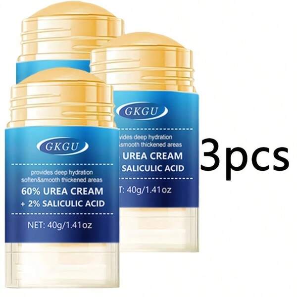 3 piezas Crema hidratante y nutritiva para manos y pies azul, sin alcohol, no grasosa, rica en vitamina E y glicerina, hidratación profunda y reparación, textura cremosa, diseño de tubo moderno, fórmula sin alcohol