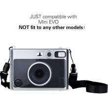 Crossbody Camera Crystal Protective Case Transparent Camera Protective Cover + Crossbody Shoulder Strap PVC Material Anti-Scratch Anti-Drop Camera Accessories Suitable For In-Stax Mini Crystal Shell Camera Transparent Protective Case Non-Yellowing Transparent Shell Travel Essential - View 2
