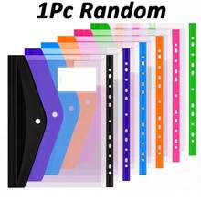 6/12pcs Plastic Envelope Loose-Leaf Binder 11-Hole Expandable Binder Folder, Suitable For 2/3/4-Ring Universal Document Bag, With Snap Button And Label Transparent Loose-Leaf, Suitable For School Home Office (Vertical Opening) - Front Opening - View 10