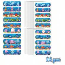 100/30/10pcs Underwater World Animals Cartoon Bandages Flexible Adhesive Colorful Cute Bandages Knuckle Fingertip Breathable Stickers (Random Pattern) - View 13