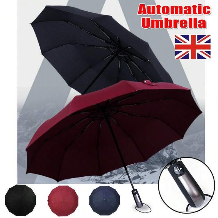 Double Wind Resistant Strong Automatic Open&Close Folding Canopy 10 Rib Umbrella - Multicolor - View 2