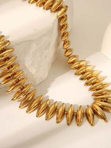 1pc High-End Bullet Necklace Jewelry Accessory - Gold - View 2