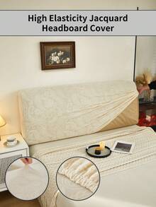 1PC New Jacquard Bed Head Cover, Solid Color, High Elasticity, Anti-Pet Scratching And Soiling, Soft And Skin-Friendly, Convenient Machine Washable, All-Season Universal, Suitable For Various Occasions - Beige - View 22