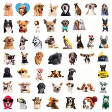 100pcs Funny Dog Expression PVC Stickers, Cartoon Decorative Stickers For Scrapbook, Laptop, Luggage, Guitar, Water Bottle, Phone Case, DIY Decals, Halloween Decoration Stickers - Multicolor - View 5