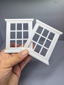 1:12 Scale 2 Sizes Plastic Mini Model House Decorative Windows, Sand Table DIY Door And Window Accessories (Flat Bottom Window) - Flat Bottom Window - View 13