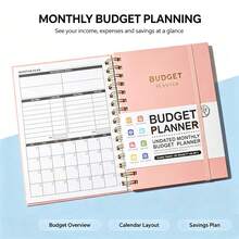 A5 Spiral Budget Planner Notebook, PU Leather Undated Budget Ledger With Expense Tracking, Financial Bill Organizer Monthly Budget Planner, Bookkeeping Ledger For Recording Income And Expenses, Budget Planner, Budget Ledger, Personal Finance Management, Household Budget Record Notebook, Organizer Ledger - Rectangle - View 7