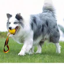 1pc Dog Rope Knot Toy Ball With Handle, Durable And Bite-Resistant, Suitable For Chewing Training, Pulling And Throwing, Tug-Of-War Games, Dog Fetching - Multicolor - View 5