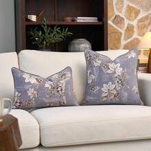1 pièce Taie d'oreiller décorative florale vintage grise sans insert d'oreiller, housse de coussin en chenille jacquard douce à motif floral vintage de style campagnard français, convient pour la maison, le canapé, le lit, la chambre, le salon, le café, la salle d'exposition, la décoration, les occasions de rassemblement quotidien et de vacances, toutes saisons - Gris - Voir 8