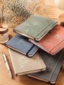 Customized Minimalist Notebook, Personalized Pattern Notebook Set, Multi-Colour Options, Customisable Text And Name, Suitable For Business Use, Ideal Gift For Back To School And Graduation, Present For Students And Office Workers, Hardcover Notepad - Multi-color - Fabric Notebook - View 7