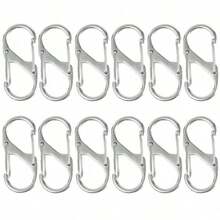 4/8Pcs Alloy Snap Lock Keychain, S-Shaped Alloy Carabiner, Suitable For Camping, Hiking And Other Activities - Multicolor - View 12
