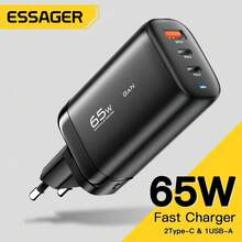 Essager 65W GaN USB Type C Charger For Laptop PPS 45W 25W Fast Charge For 14 13 Pro - Black - View 1