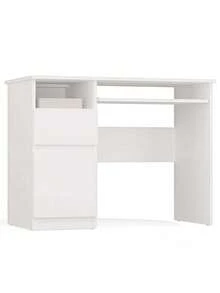 51*98.5*75.5 Cm Nordic Style White Oak Desk, Made Of Durable Engineered Wood, Practical Table, Functional Office Desk, Versatile Computer Desk, Multi-Purpose Tables, Sturdy Work Table, Practical Office Desk, Classic Office Furniture - White - View 9