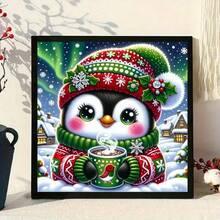 1PC DIY 5D Diamond Painting Kit Christmas Penguin Pattern - Round Full Drill Art Mosaic Craft, Home Wall Decor, Unframed - No Frame - View 3