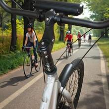 1pc Universal Mountain Bike Stem Extender Height Increaser Handlebar Riser Fork Accessory To Enhance Your Riding Experience, Use This Universal Bicycle Stem Height Increaser - Mountain Bike And Road Bike Handlebar Extension Adapter - Multicolor - View 5