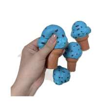 1pc Cross-Border Hot-Selling Realistic Blue Ice Cream Shaped Squishy Toy, Soft And Slow Rebound Stress Relief Squeeze Toy, Suitable For Teenagers, Couples, Office Workers - Multicolor - View 6