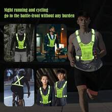 Reflective Safety Vest, Lightweight Adjustable Elastic Vest Jacket With High-Visibility Reflective Strips, Suitable For Traffic Control, Running, Cycling - Multicolor - View 5