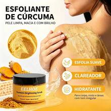 EELHOE Turmeric Exfoliating Scrub, Deep Cleansing Body And Face Scrub, Brightens Knees And Elbow Skin, Smooths Rough Skin, Use During Bathing - Turmeric - View 1