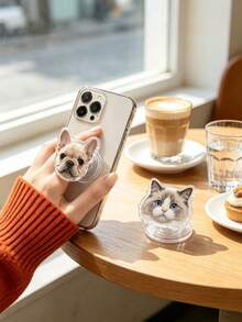 1 cái giá đỡ điện thoại gắn lưng tùy chỉnh theo ảnh thú cưng, chân đế điện thoại acrylic cá nhân hóa hình chó mèo, giá đỡ điện thoại chân dung thú cưng dễ thương, quà tặng cho người yêu thú cưng, phụ kiện độc đáo cho ốp lưng điện thoại, quà sinh nhật và dùng hàng ngày - Nhiều màu - Xem 3