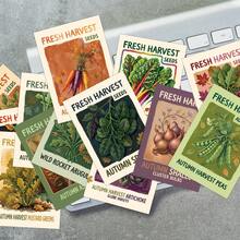 30pcs Autumn Vegetable Seed Cards, Fall Harvest Seeds Cards, Assorted Vegetable Illustrations Cards, Gift For Garden Lovers Women Men - Multicolor - View 5