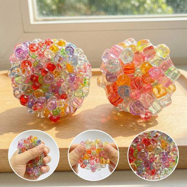 asmodee New NeeDoh Schylling Squishy Toy 1pc Handmade Ball, Cute Mini Squeeze Toy, Soft Stretchable Maltose Transparent Jelly Texture Stress Relief Toy, Super Durable Squeeze Toy, Non-Sticky And Slow Rebound, Suitable For Home, Office, Travel, Teenagers, Classroom Rewards, Party Gifts And More Occasions, Desktop Decor, Perfect For Teenagers, Adults And Squeeze Toy Collectors, (Random External Paper Box Packaging Design) Needoh