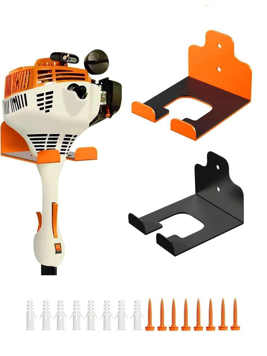 Heavy-Duty Metal Eater Hangers - Wall-Mounted Trimmer Rack For Garage, Lawn And Hedge Trimmer Tool Organizer Hooks, Utility Hooks