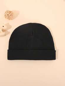 3pcs/Set Baby Hospital Beanie Hat Newborn Knitted Hat Random Color 0-3 Months Infant Round Warm Head Protection Accessory Daily Use - Multicolor - View 5