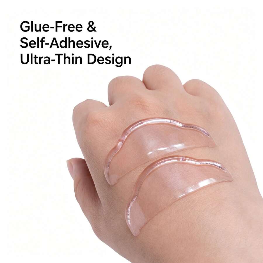Glue-Free Ultra-Thin Self-Adhesive Eyelash Curler With Built-In Adhesive For Softening, Specialized Pad For Eyelash Curling, Keratin Eyelash Lifting Tool. - Baby Pink - View 1
