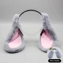 1pc Fashionable Cute Rabbit Ear Headband, Practical Fun Rabbit Hair Accessory Headpiece Cosplay Prop, Suitable For Adult Party Costume Hair Accessory - Multicolor - View 2