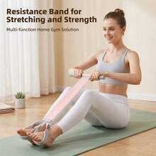 1pc Yoga Resistance Band With Handle, Non-Slip Elastic For Men And Women, Full Body Muscle Training Sit-Up Pull Rope, Home Pilates Strength Fitness, Yoga Exercise Accessory - Multicolor - View 5