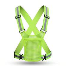 Reflective Safety Vest, Lightweight Adjustable Elastic Vest Jacket With High-Visibility Reflective Strips, Suitable For Traffic Control, Running, Cycling - Multicolor - View 8