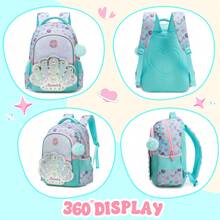 Girls Cute Glitter Backpack With Crossbody Bag And Pencil Case, 3pcs Holographic/Heart Print School Bag Set - Children's Schoolbag - View 9