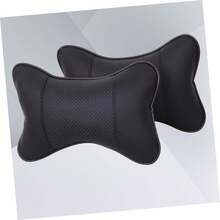 Almohada cervical para coche, de diseño ergonómico, transpirable, con soporte cómodo, adecuada para usar en coches, durante viajes y en casa, color negro. - 1 - Ver 9