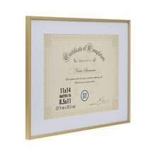 Elegant Gold-Tone Document Frame – 8.5 X 11 Inch, Sleek Slim Profile, Versatile Display For Prints, Certificates & Keepsakes - 1 - View 2