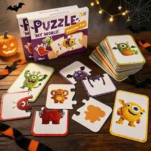 16 Pcs Monster Matching Puzzle For Toddlers, Double-Sided Cute Monster Matching Card Game, Early Educational Learning Toys,Travel Toy, Birthday Gift - Multicolor - View 7
