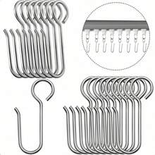 1/30/60 Sets Shower Curtain Hooks And Roller Set, Suitable For Straight And Curved Shower Curtain Rails, Curtain Rail Roller Set, Suitable For Flexible Curtain Rails, Curtain Rail Roller Hook Set - Multicolor - View 11