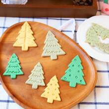 Juego de 4 moldes para galletas con forma de árbol de pino, moldes de repostería con relieve de árboles estilizados surtidos para postres estilo bosque y regalos de aperitivos hechos a mano - Ver 9