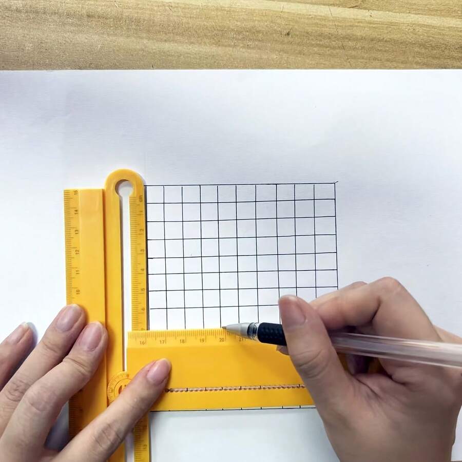 Multifunctional Ruler, Can Replace Straight Ruler, Angle Ruler, Compass For Drawing Arcs, Parallel Lines, Measuring Thickness And Font Size - A - View 1